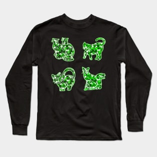 Crystal Group Cat (green) Long Sleeve T-Shirt